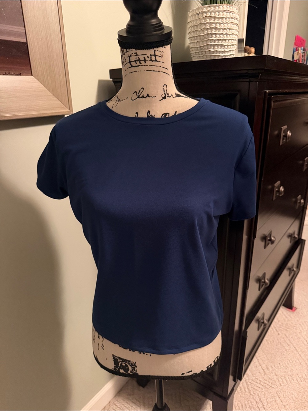 Hollister Classic Navy Short Sleeve Crewneck Top - Women's